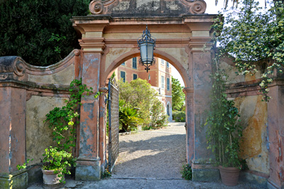 Blick über Ligurien zur Isola Comacina